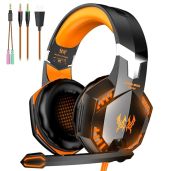 VersionTECH G2000 Gaming Headset: Noise Cancelling, LED Lights, Soft Earmuffs for PS5, Xbox, PC & More - Ultimate Gaming Experience!