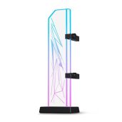 Vetroo V2 ARGB GPU Support Bracket: Adjustable, Edge-Lit Tempered Glass Holder for Easy Installation