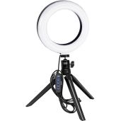 "Vidpro RL-6 LED Ring Light Kit: 6" USB Powered for Portraits, Makeup, Vlogs & More - Adjustable Color Temperature"