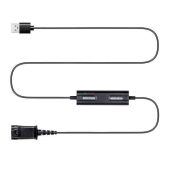 VoiceJoy QD to USB Adapter Cable for Plantronics Headsets - Volume Control & Mute for Mic/Speaker