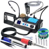 High-Power WEP 927-IV Soldering Station Kit: 110W, 3 Preset Channels, LED Magnifier & More!