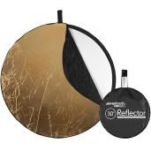 "Westcott 5-in-1 Collapsible Reflector (30") with Gold Surface & Carry Case for Photography & Video"