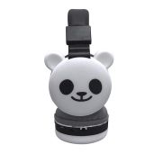 YLFASHION Panda Kids Headphones: Wireless FM Stereo Over-Ear Headset for Study & Music