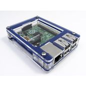 Zebra Case for Raspberry Pi 3B+, 2B, & B+ (True Blue) with Heatsinks - Ultimate Protection & Cooling