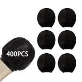 Zettokete 400 PCS Disposable Microphone Covers - Perfect for Karaoke & Stage Performance, Fits Most Handheld Mics, Non-Woven Black