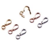 Zpsolution Double Opening Pearl Enhancer Connector - Infinity Pendant Bail Clasp in Silver, Gold & Rose Gold