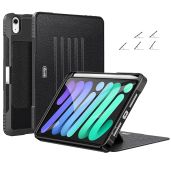 ZtotopCases iPad Mini 7 & 6 Case - Full Body Protection, Pencil Holder, Auto Wake/Sleep - 2024 Black Cover