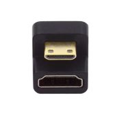 cablecc 360 Degree Down Opposite U Shape Back Angled Mini HDMI 1.4 Male to HDMI Female Extension Adapter Converter
