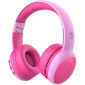 Gorsun Kids Bluetooth Headphones with Microphone - Safe 85dB Volume Limit, Wireless Over-Ear Headsets for Toddlers (Pink)