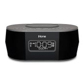 iHome iBTW38 Alarm Clock: USB & Qi Wireless Charging for iPhone 13, Galaxy S20 & More