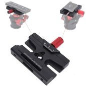 iShoot Adapter Clamp Converter for Manfrotto & Arca-Swiss Quick Release Plates - Compatible with Gitzo Tripod Heads