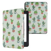 KWMobile Cactus Kindle Paperwhite Case - Stylish eReader Cover in Light & Dark Green