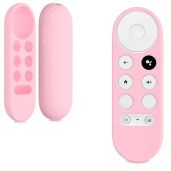kwmobile Soft Silicone Case for Google Chromecast 2020/2022 - Dusty Pink Remote Control Cover