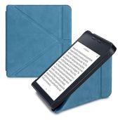 KWMobile Origami Case for Kobo Libra 2 - Slim PU Leather Cover & Stand in Petrol Color