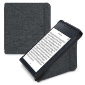 KWMobile Origami Case for Kobo Libra 2 - Slim Dark Grey Fabric Cover