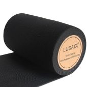 Buy Lusata 4-Inch Wide Black Knit Elastic Spool - Heavy Stretch, High Elasticity, 3 Yards