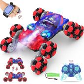 yotlik 8WD Gesture Sensing Rc Stunt Car Toys for Boy Age 8-13?2.4GHzOctopus Remote Control car with Spray Lights, Suitable for Boys, Girls and Teenagers as Christmas Birthday Gifts(Red)